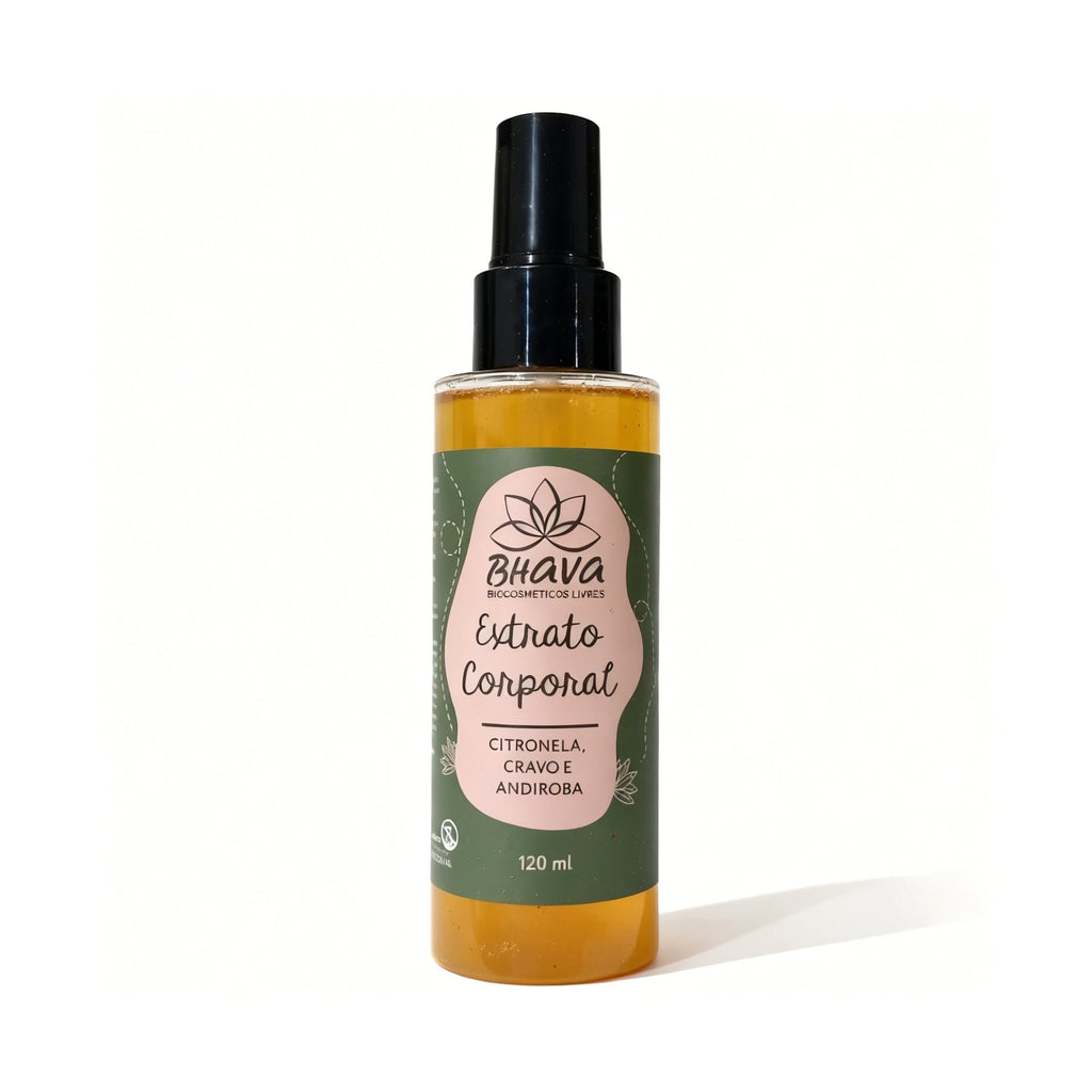 Extrato Corporal Citronela, Cravo e Andiroba 100% Natural 120 ml