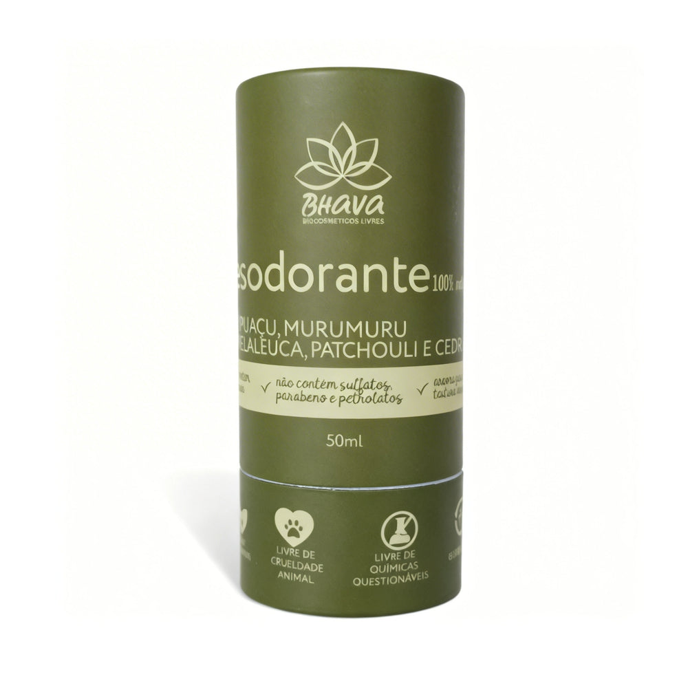 Desodorante Bastão sem alumínio 100% Natural 50g - Zero Plástico
