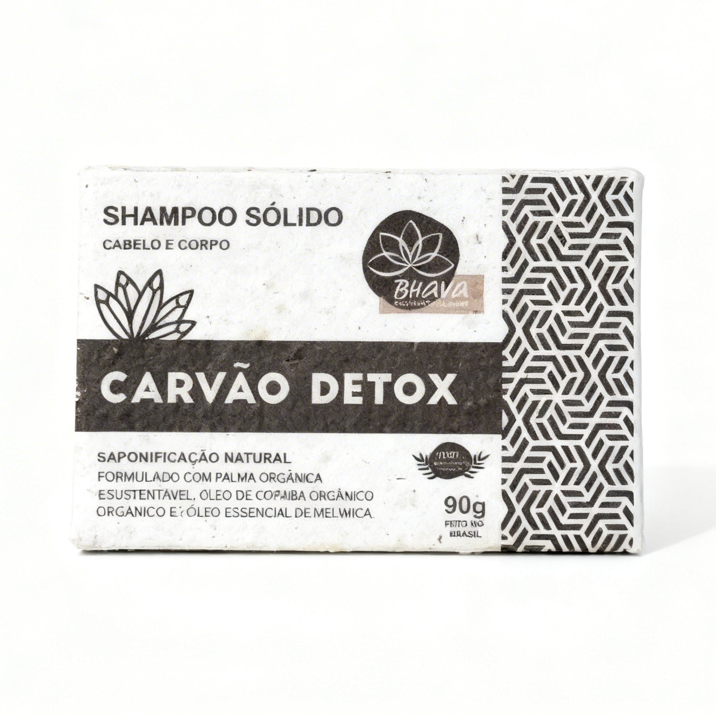Shampoo sólido Detox 90g - 100% Natural - Lixo Zero