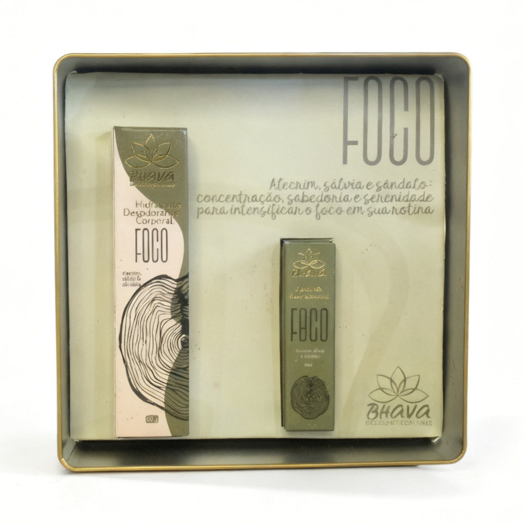 Kit Foco - hidratante e blend aromatico 100% natural