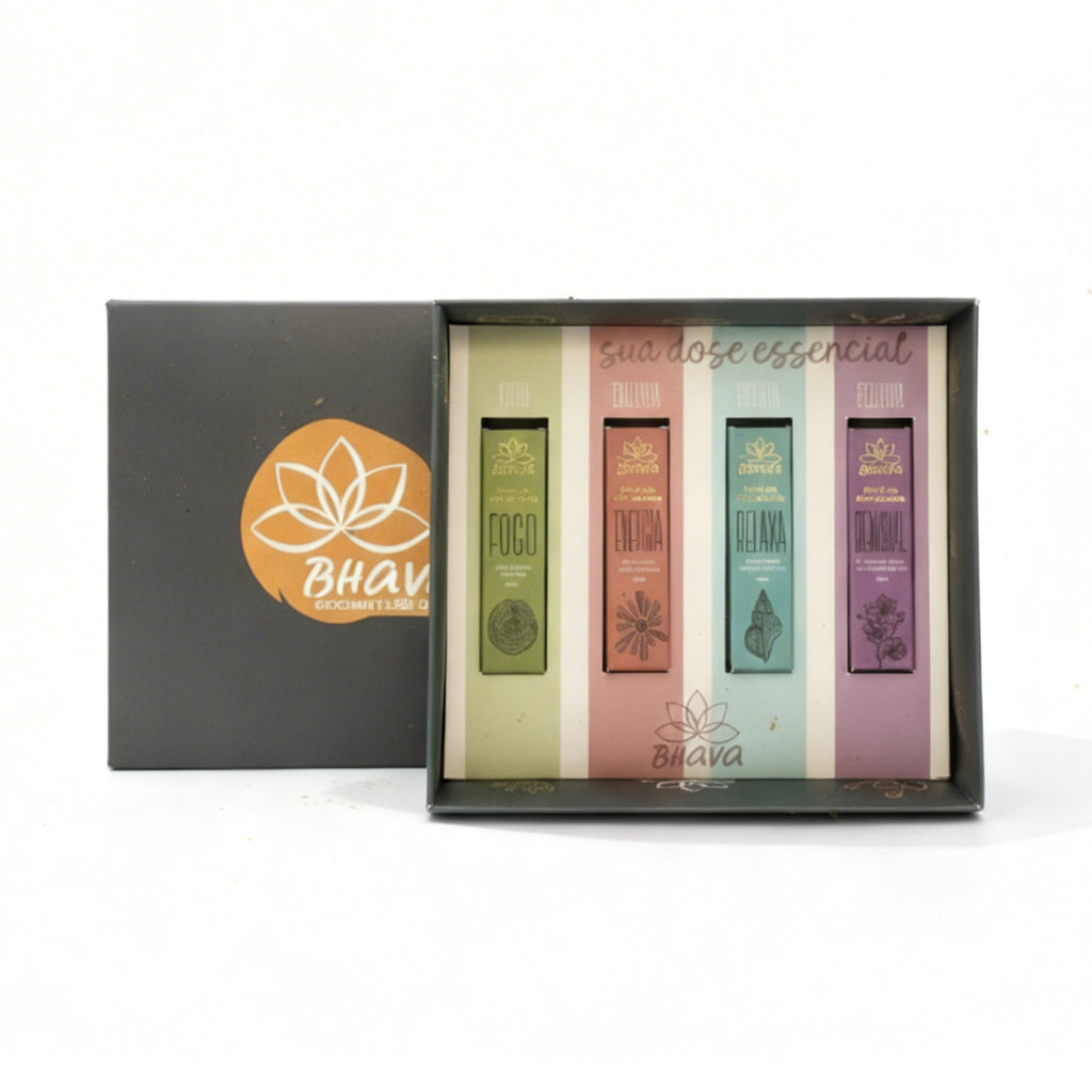 Kit Família Roll-on Foco, Energia, Relaxa & Sensual 100% Natural