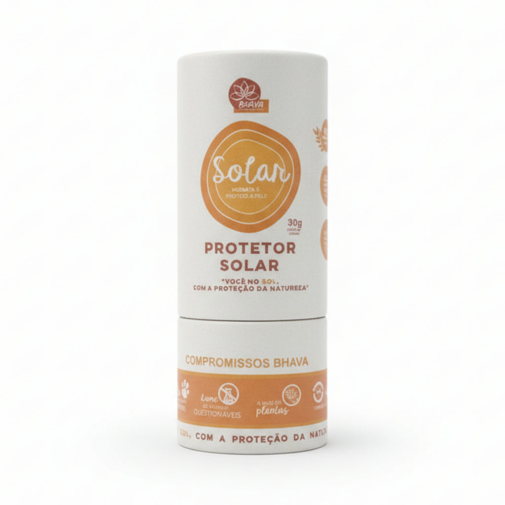 Protetor Solar em Bastão FPS50 100% Físico 30g -  Zero Plástico