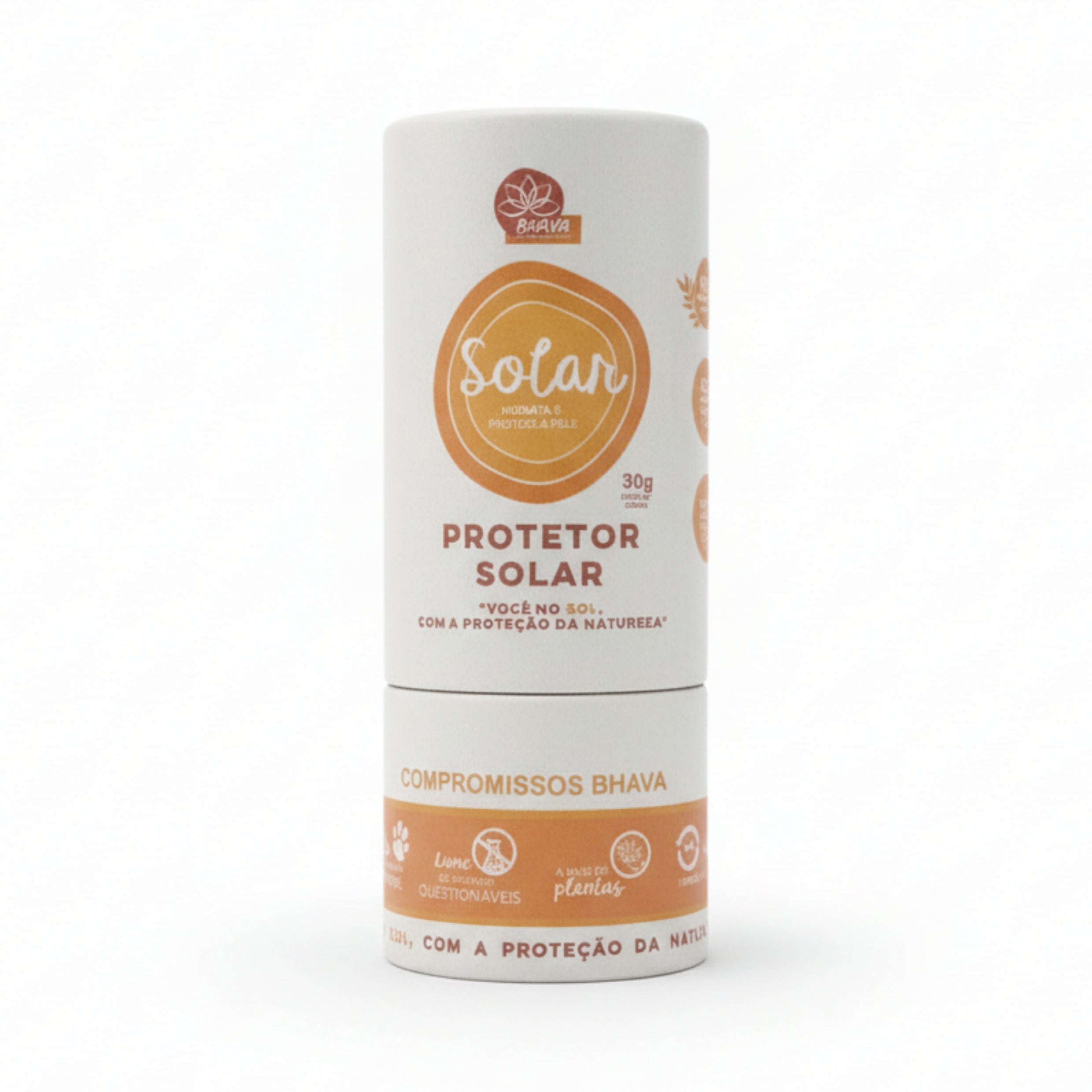 Protetor Solar em Bastão FPS50 100% Físico 30g -  Zero Plástico