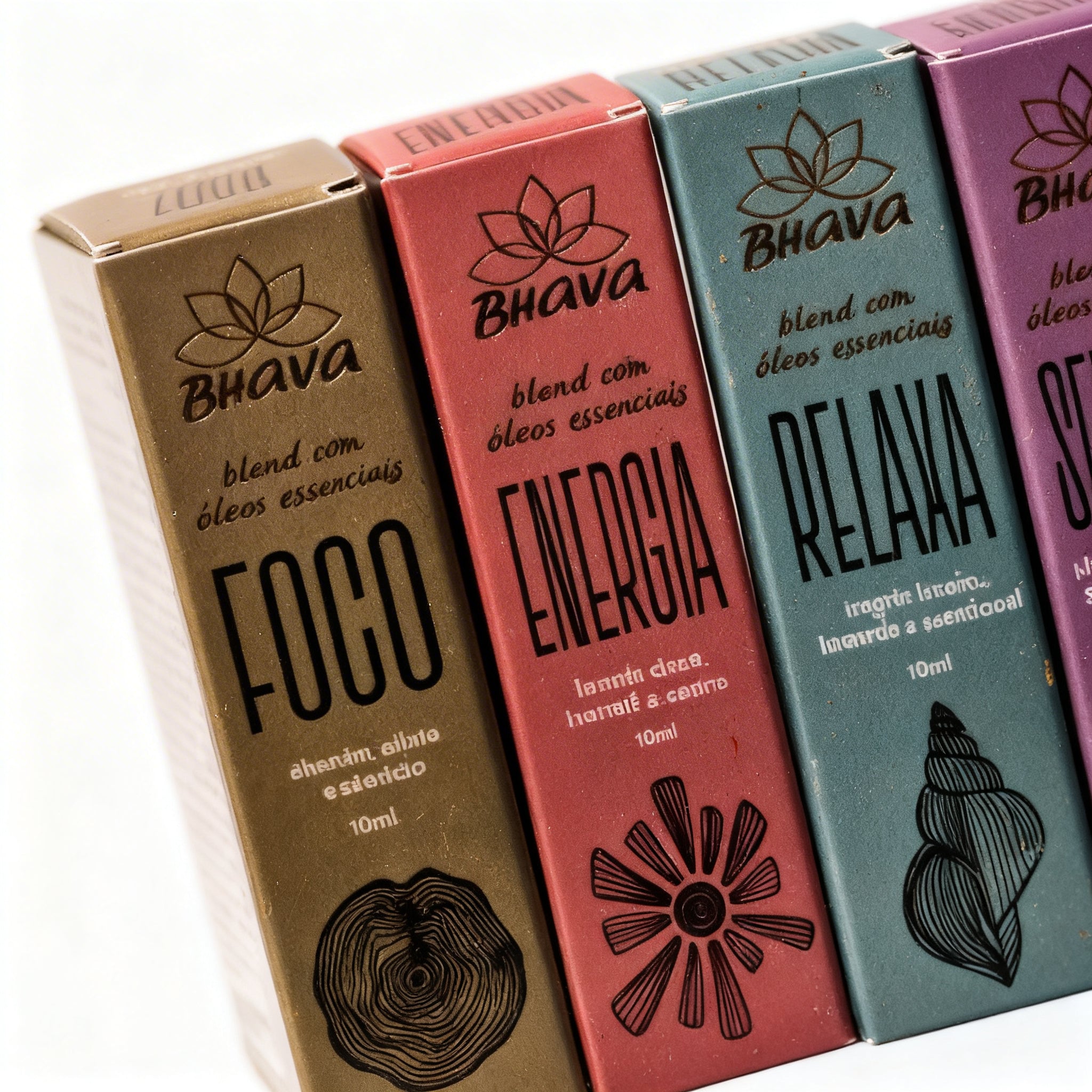 Kit Família Roll-on Foco, Energia, Relaxa & Sensual 100% Natural