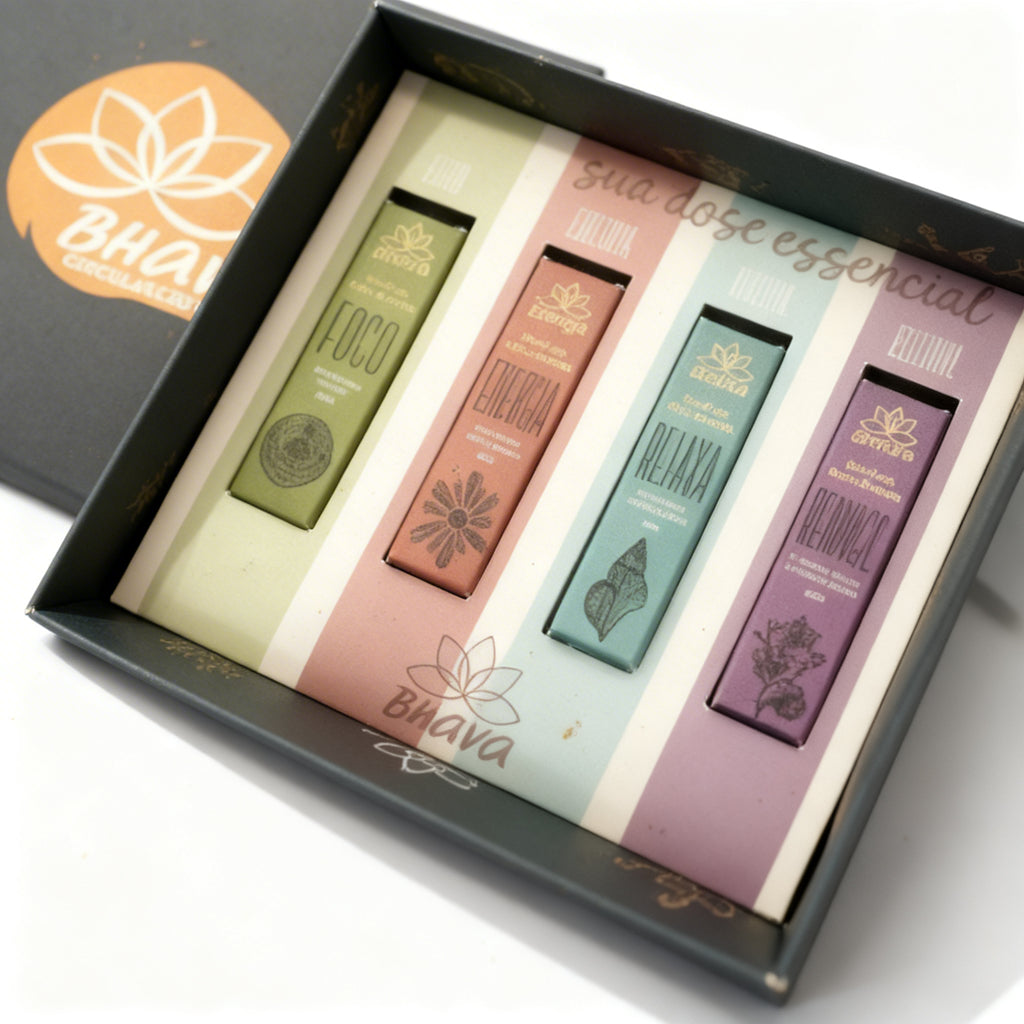 Kit Família Roll-on Foco, Energia, Relaxa & Sensual 100% Natural
