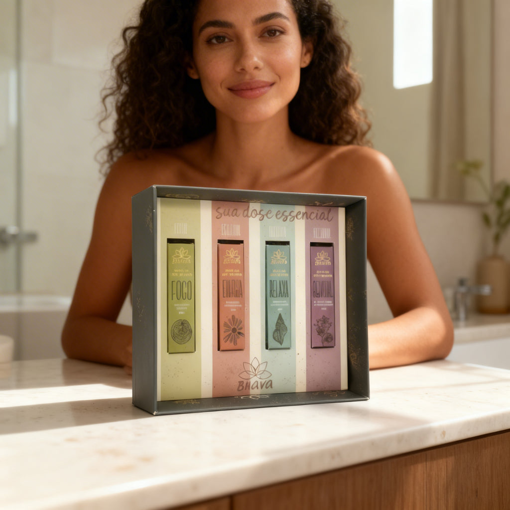 Kit Família Roll-on Foco, Energia, Relaxa & Sensual 100% Natural
