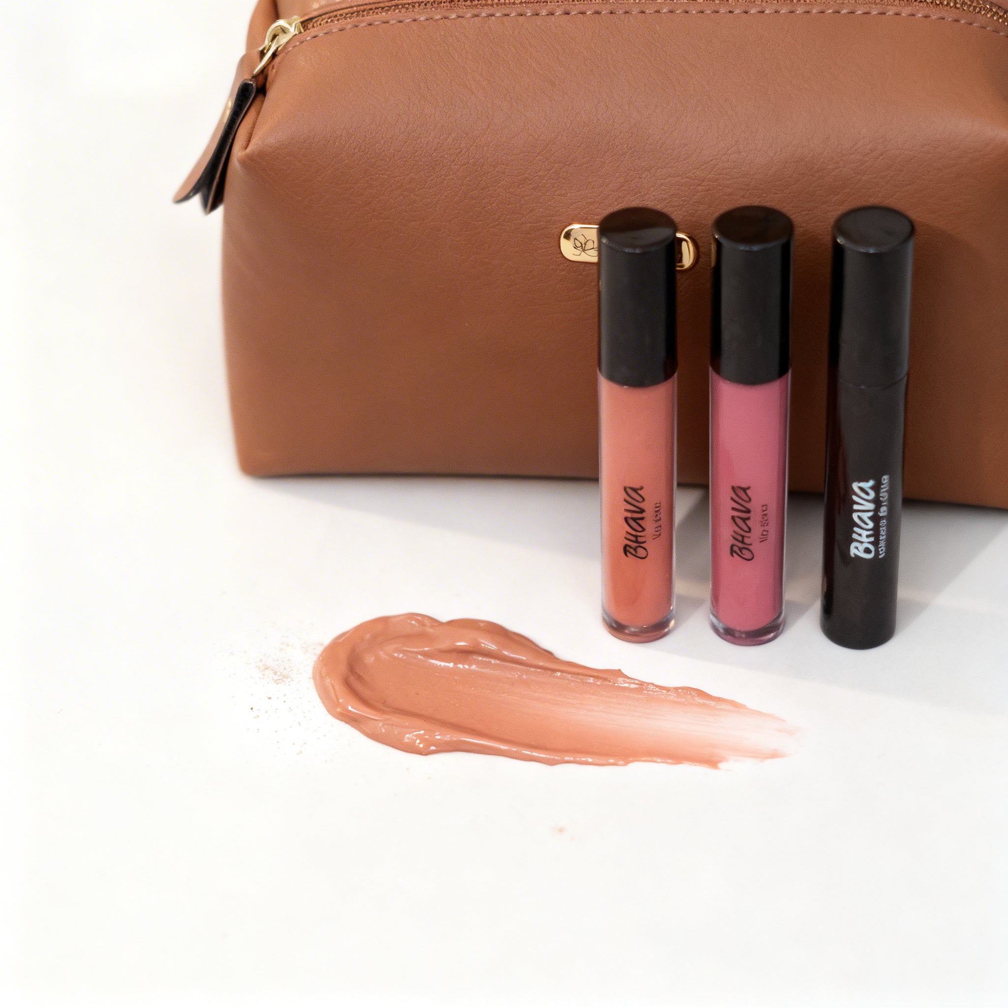 Kit Maquiagem 100% Natural - Gloss & Máscara + Necessaire