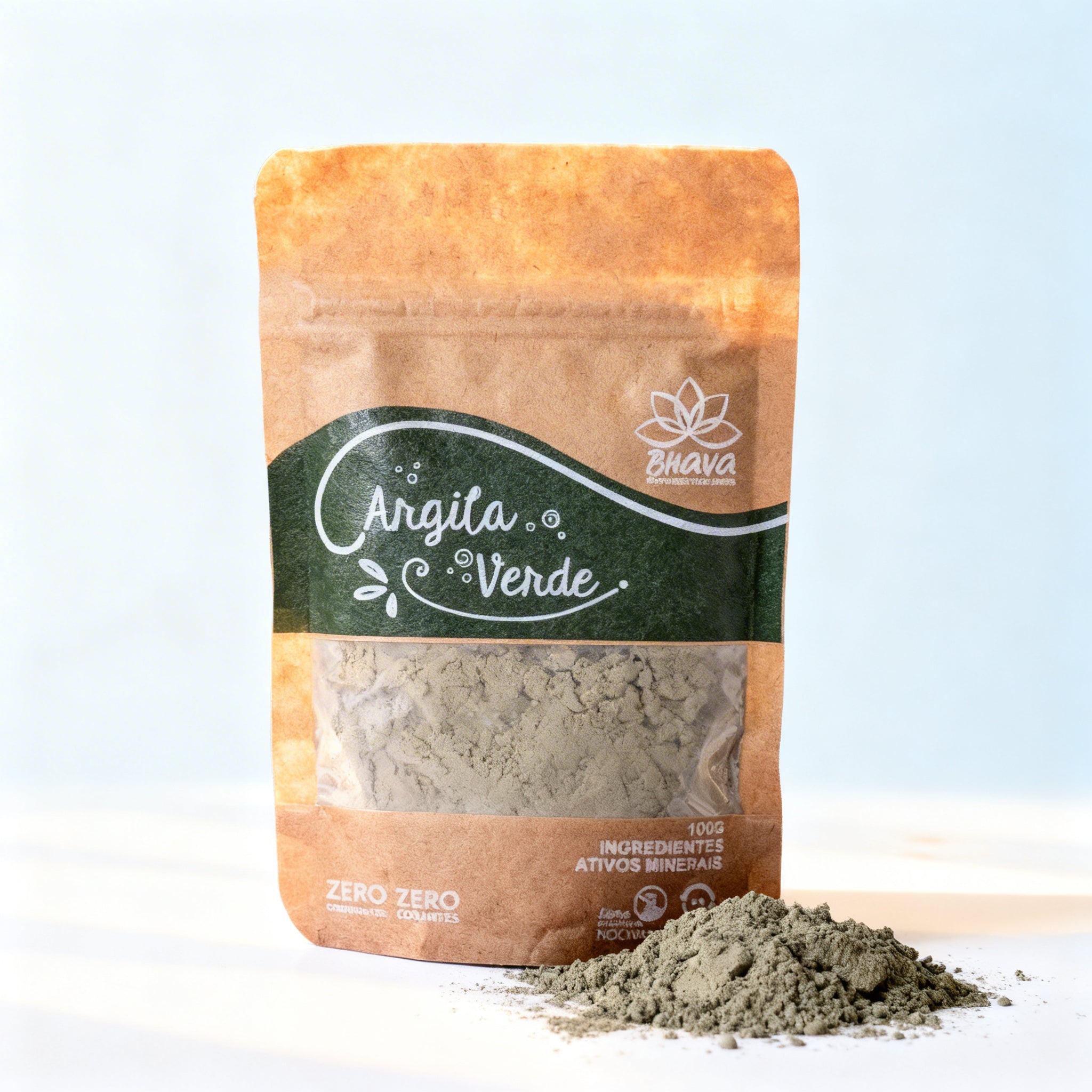 Argila verde 100g - 100% Pura