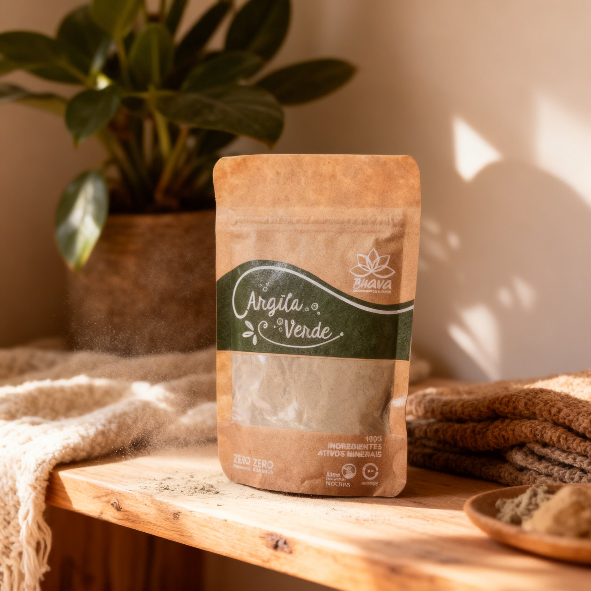Argila verde 100g - 100% Pura