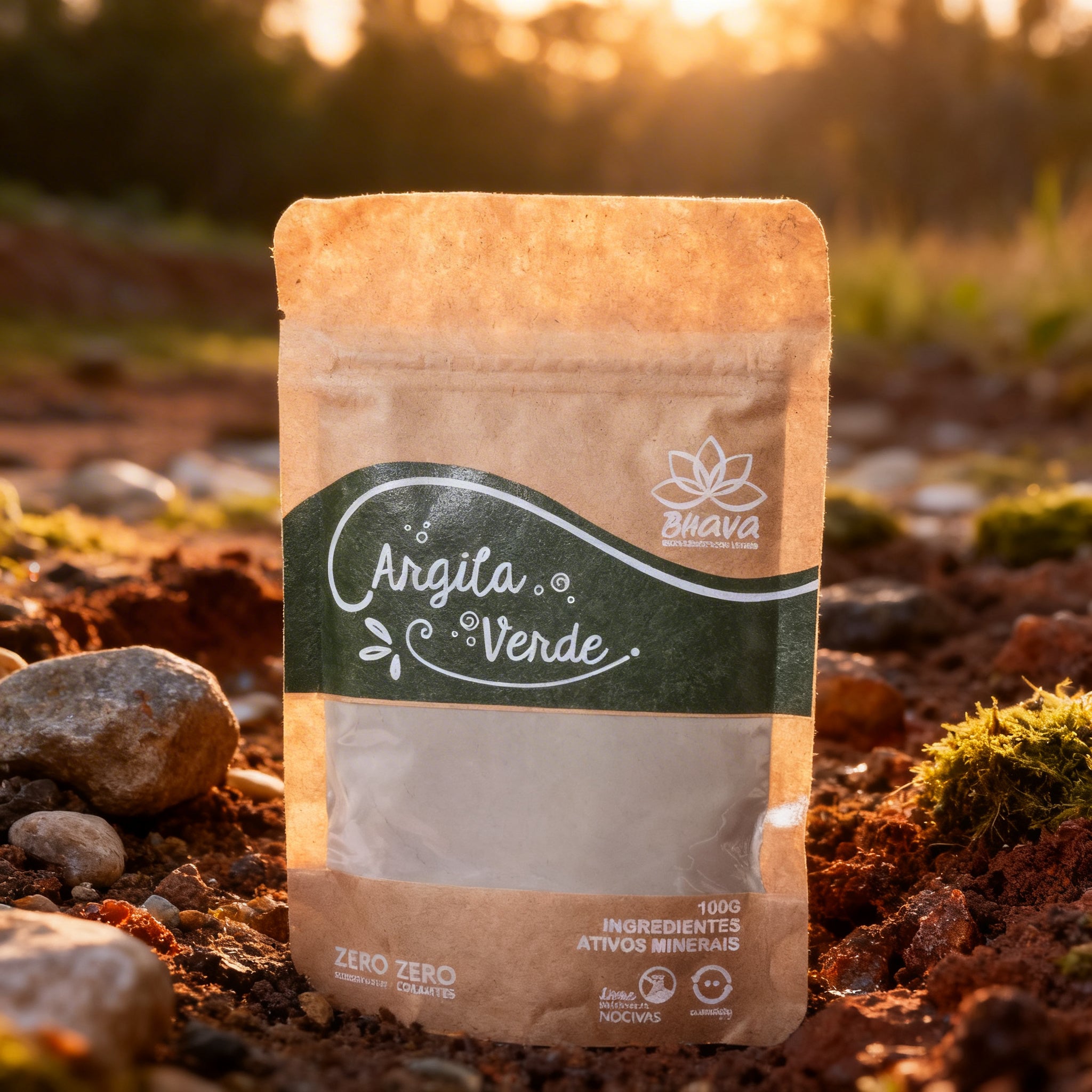 Argila verde 100g - 100% Pura