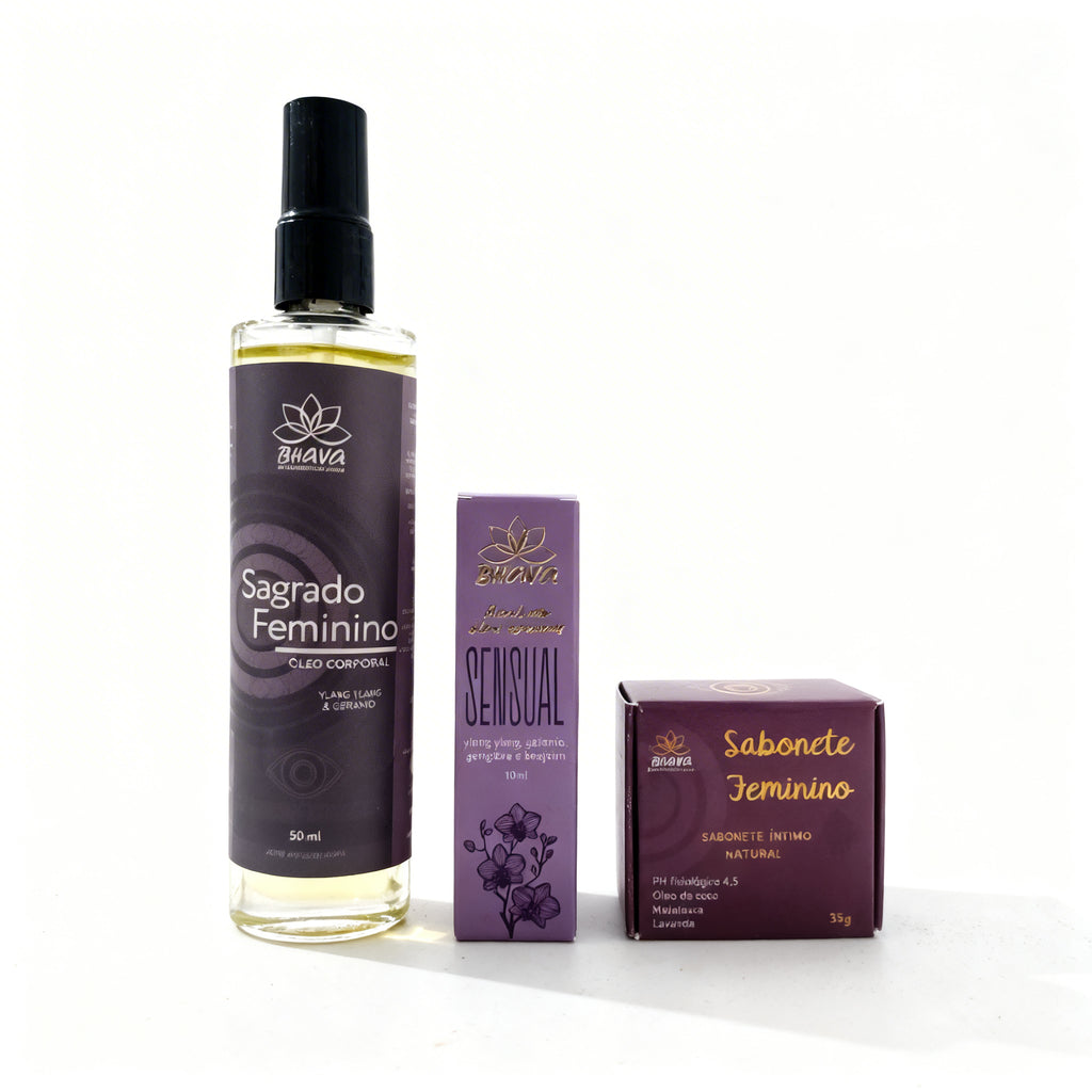 Kit Trio Sagrado Feminino 100% natural