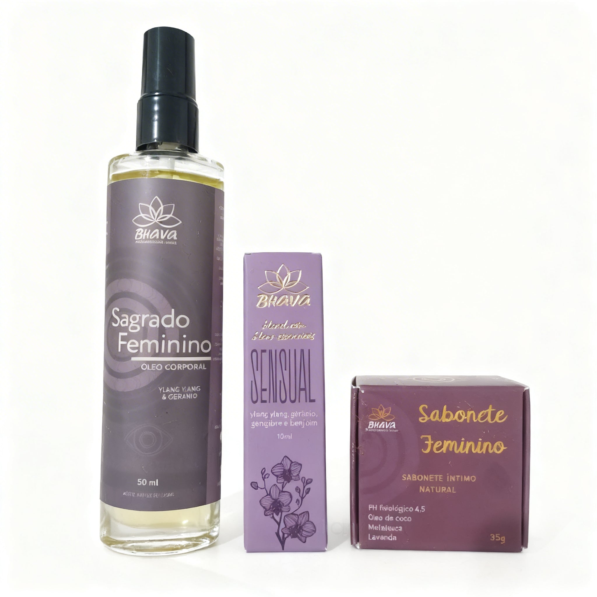 Kit Trio Sagrado Feminino 100% natural