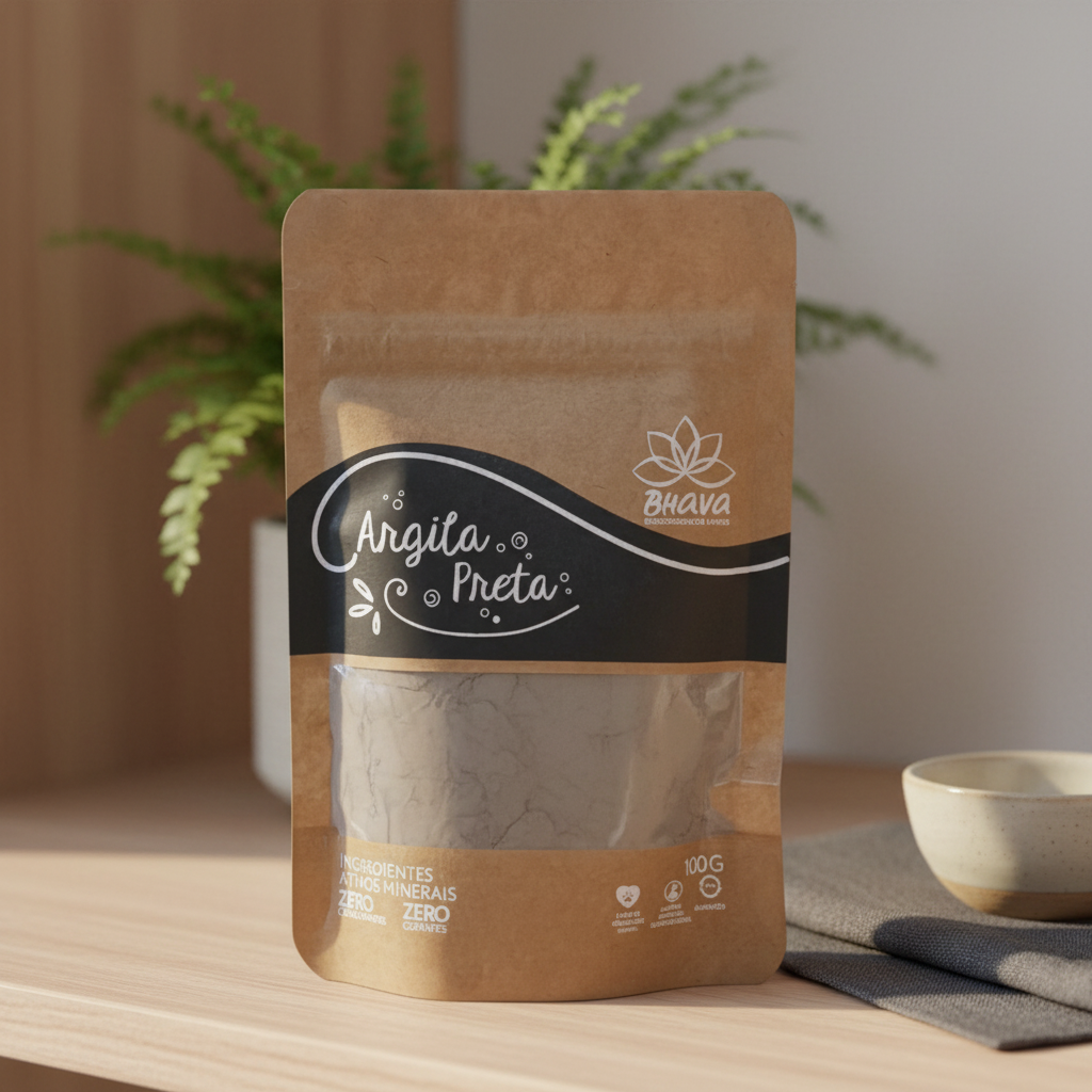 Argila Preta 100g - 100% Pura