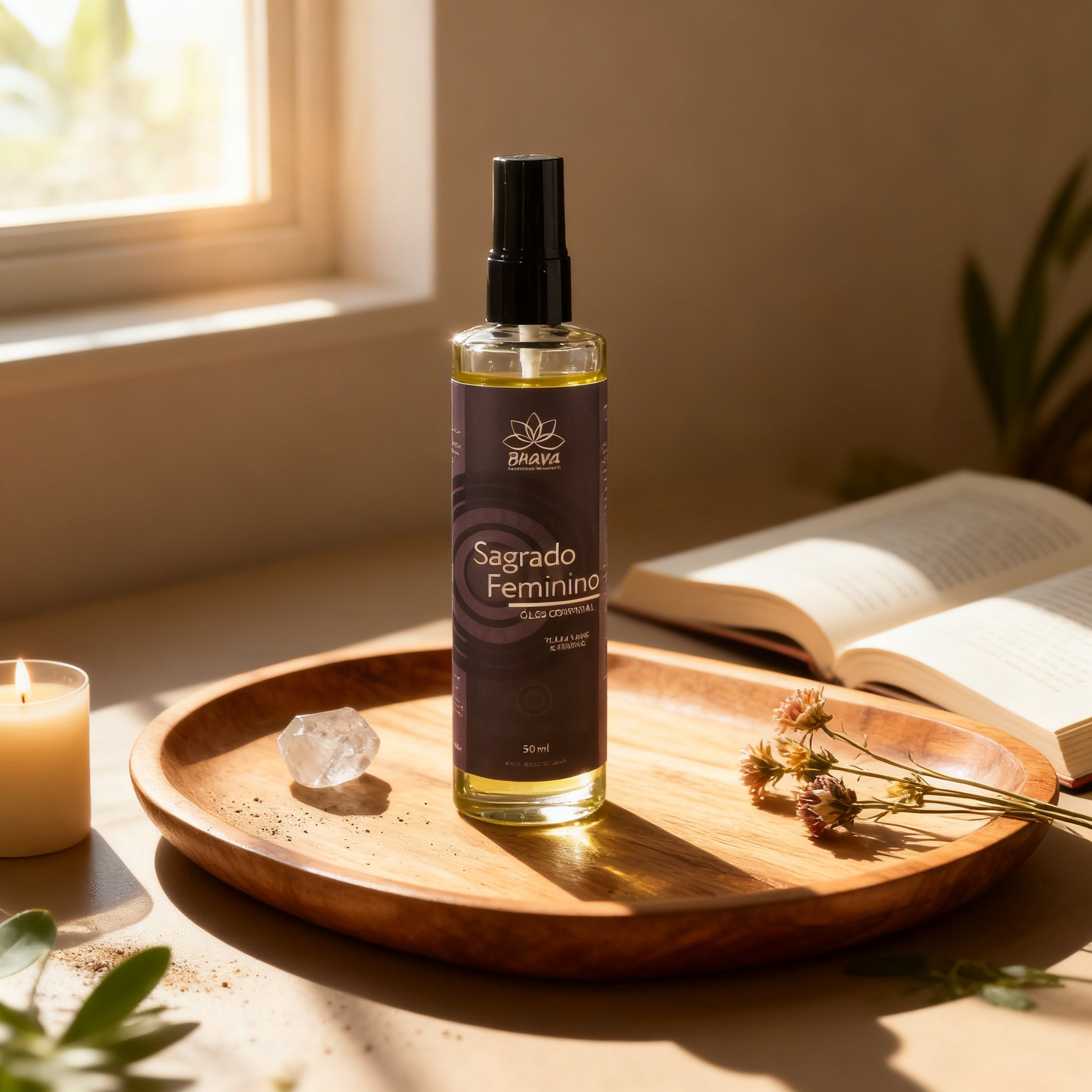 Óleo Corporal Sagrado Feminino 50ml - 100% Natural