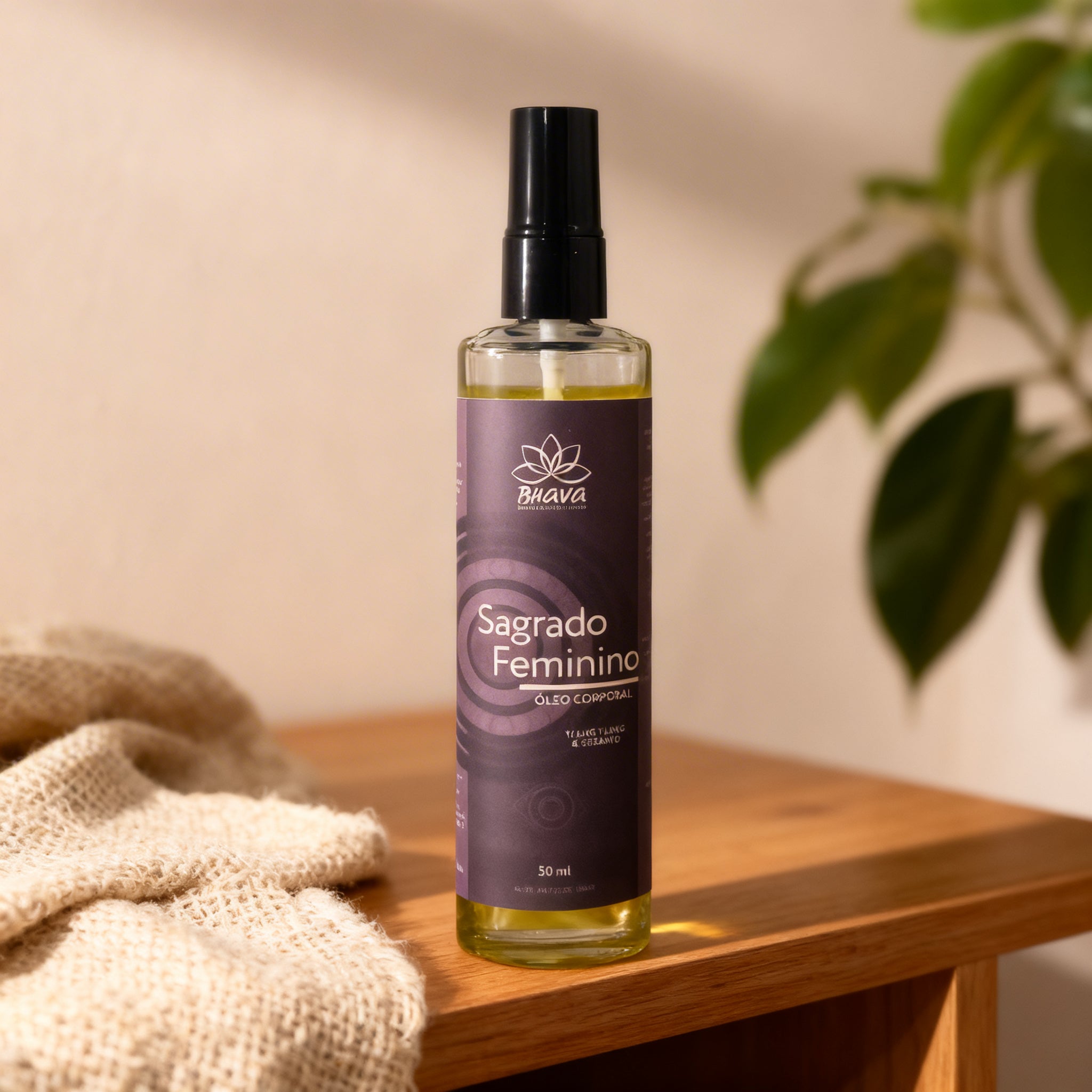 Óleo Corporal Sagrado Feminino 50ml - 100% Natural