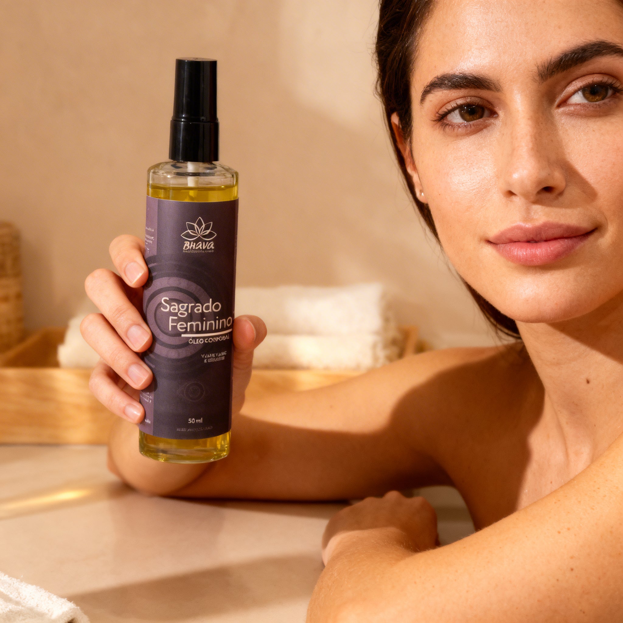 Óleo Corporal Sagrado Feminino 50ml - 100% Natural
