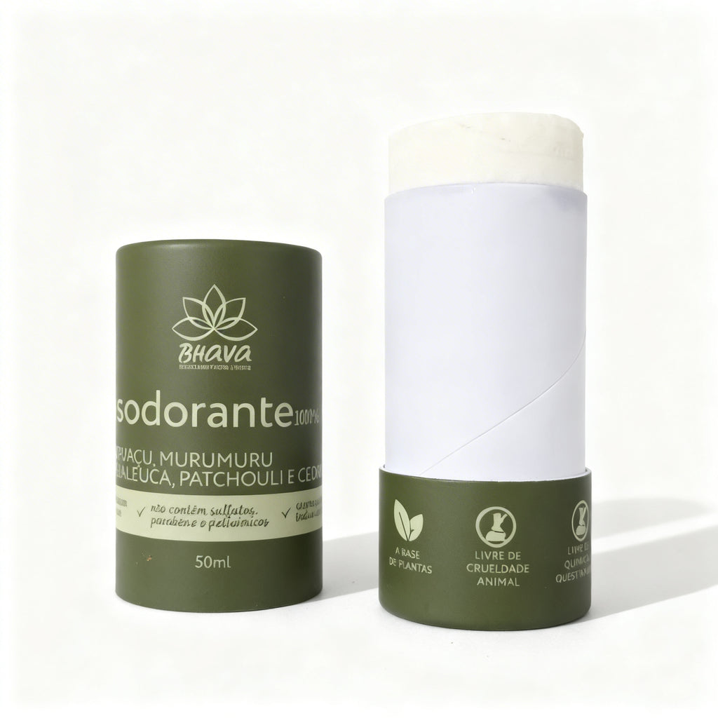 Desodorante Bastão sem alumínio 100% Natural 50g - Zero Plástico