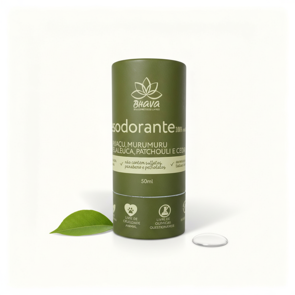 Desodorante Bastão sem alumínio 100% Natural 50g - Zero Plástico