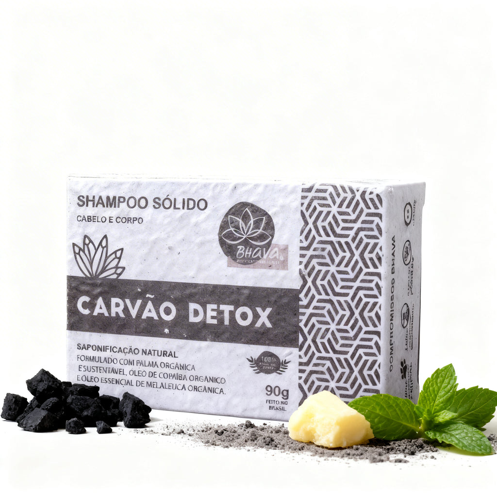 Shampoo sólido Detox 90g - 100% Natural - Lixo Zero