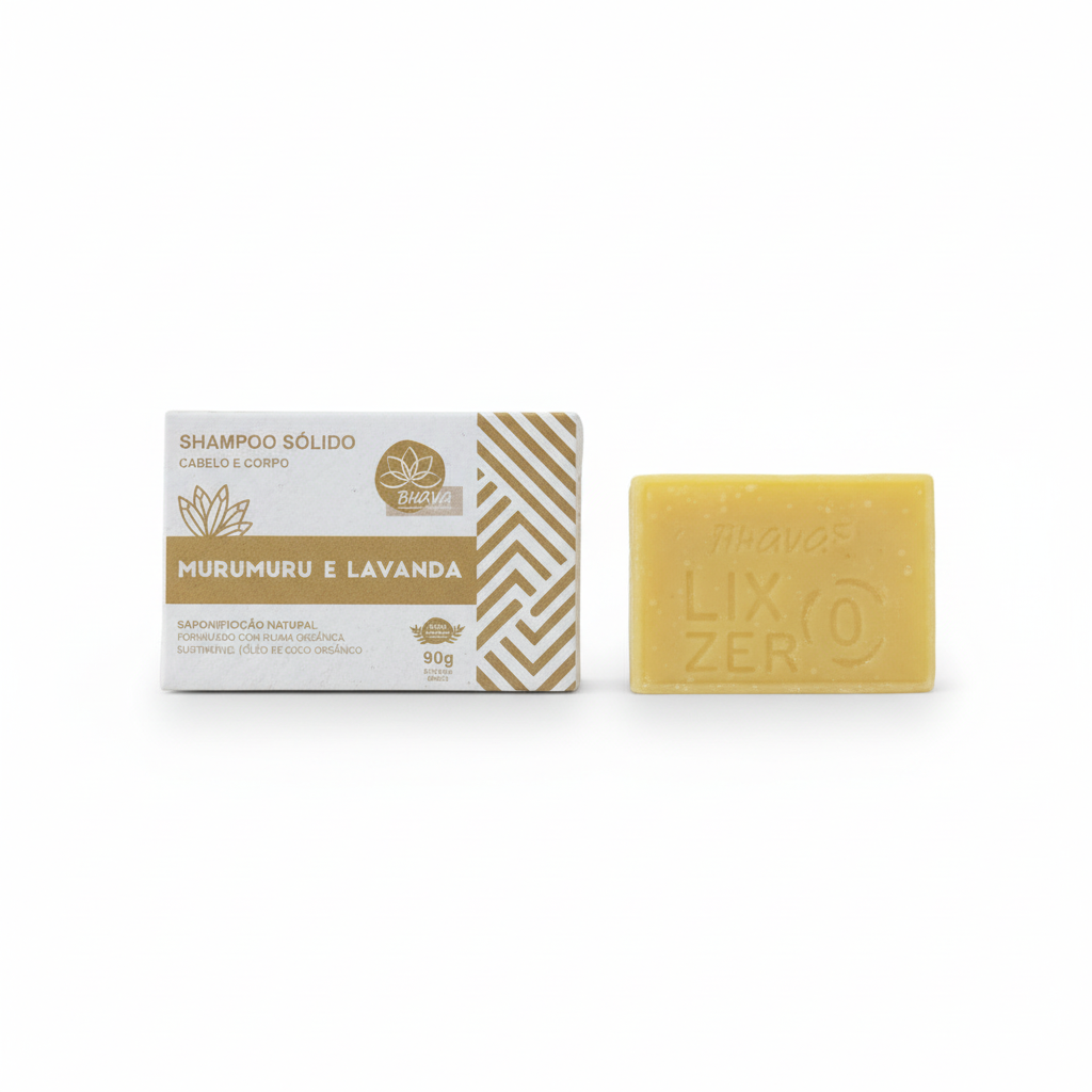 Shampoo sólido Lavanda e Murumuru 90g 100% natural - Lixo Zero