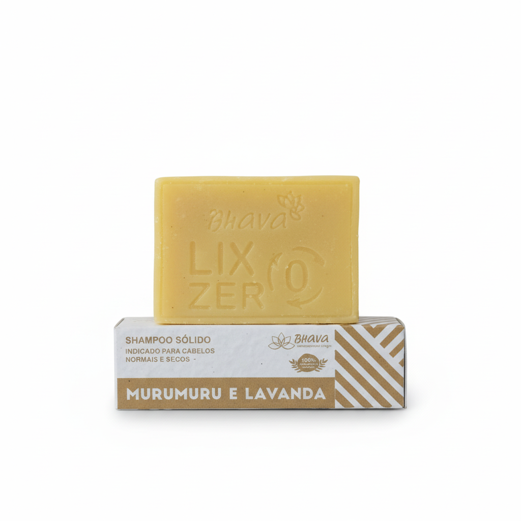Shampoo sólido Lavanda e Murumuru 90g 100% natural - Lixo Zero