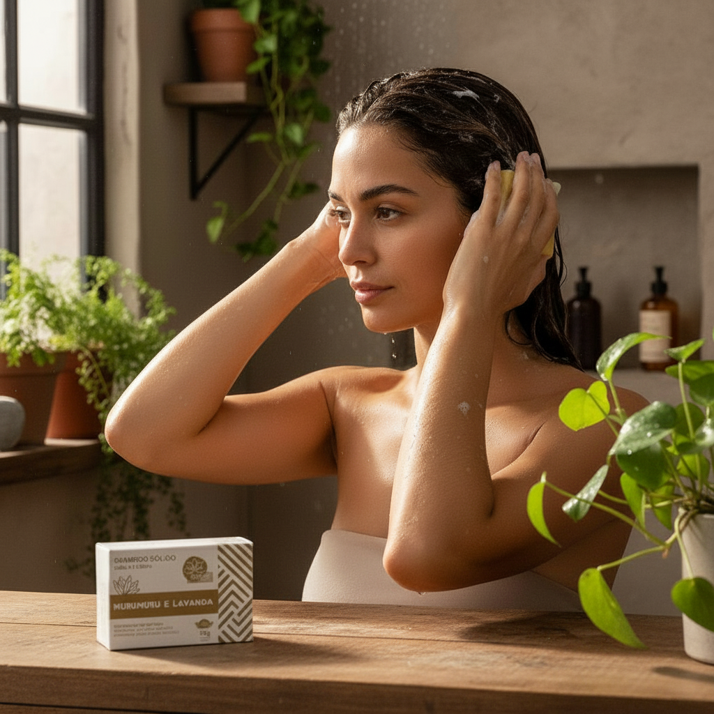 Shampoo sólido Lavanda e Murumuru 90g 100% natural - Lixo Zero