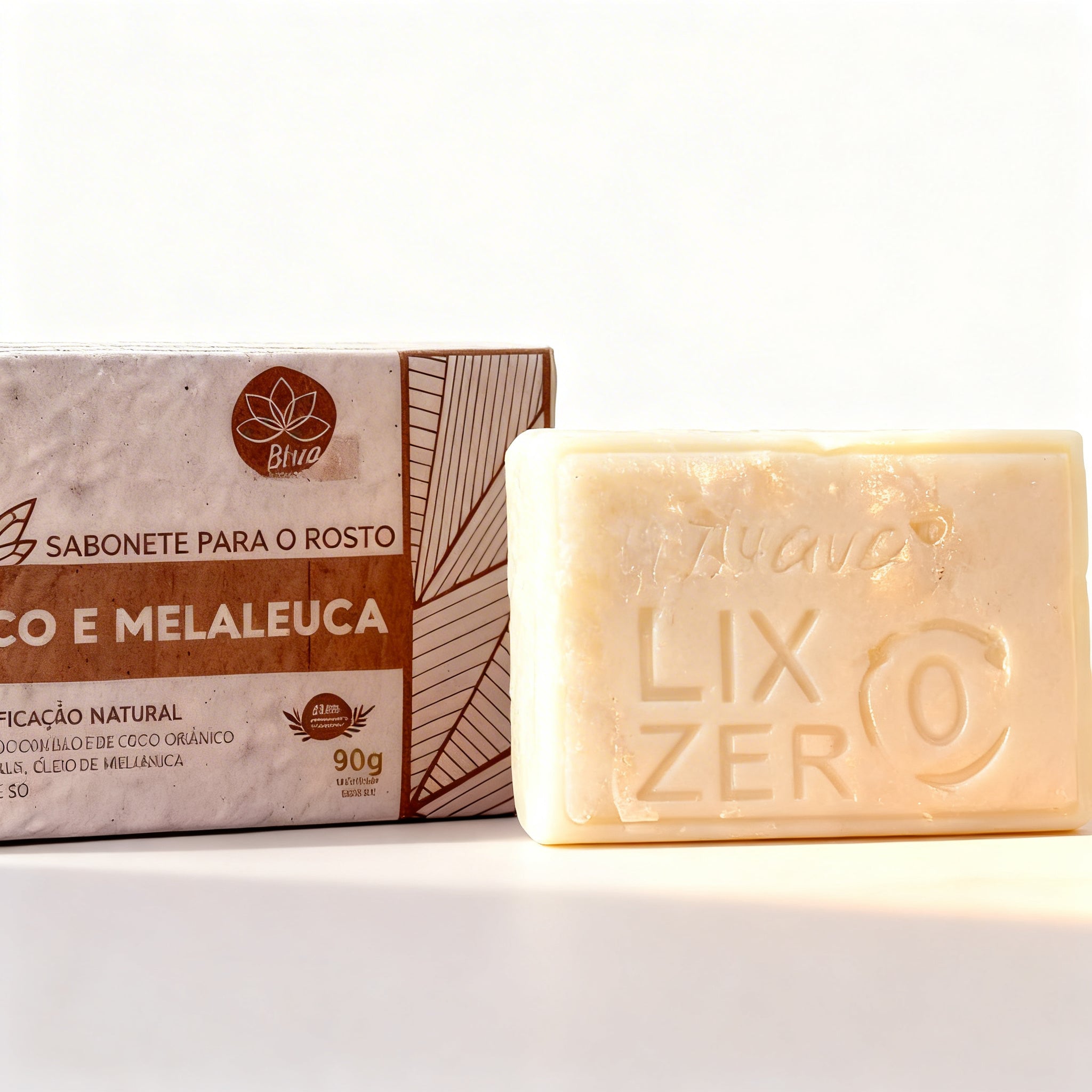 Sabonete facial coco e melaleuca 90g 100% Natural Lixo Zero