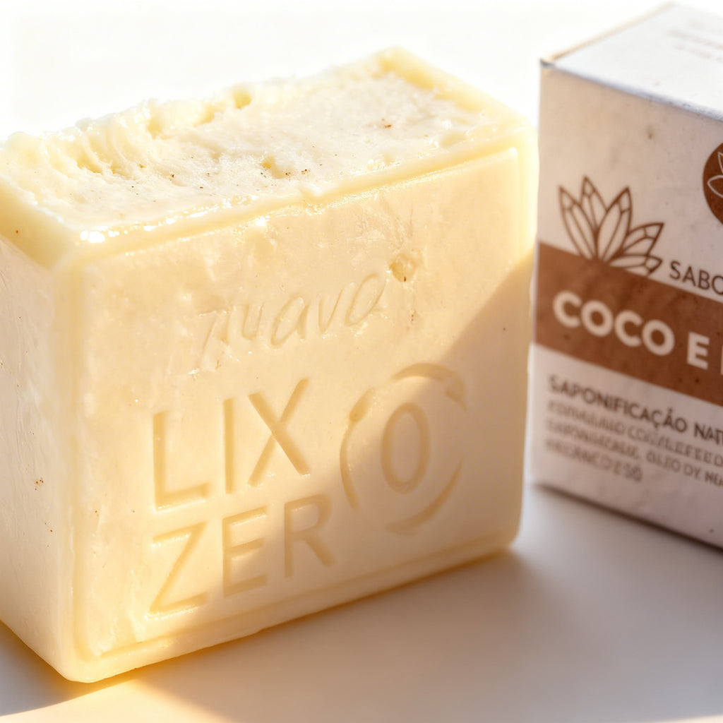 Sabonete facial coco e melaleuca 90g 100% Natural Lixo Zero