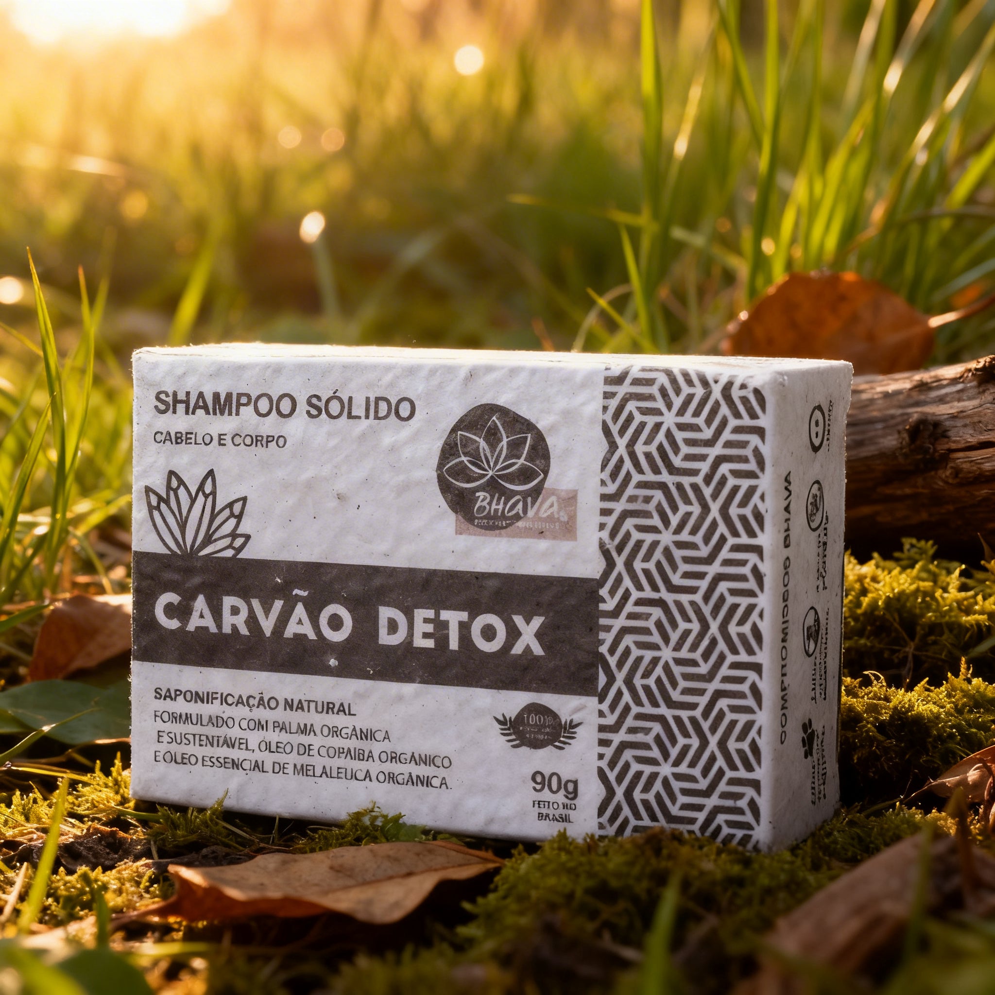 Shampoo sólido Detox 90g - 100% Natural - Lixo Zero