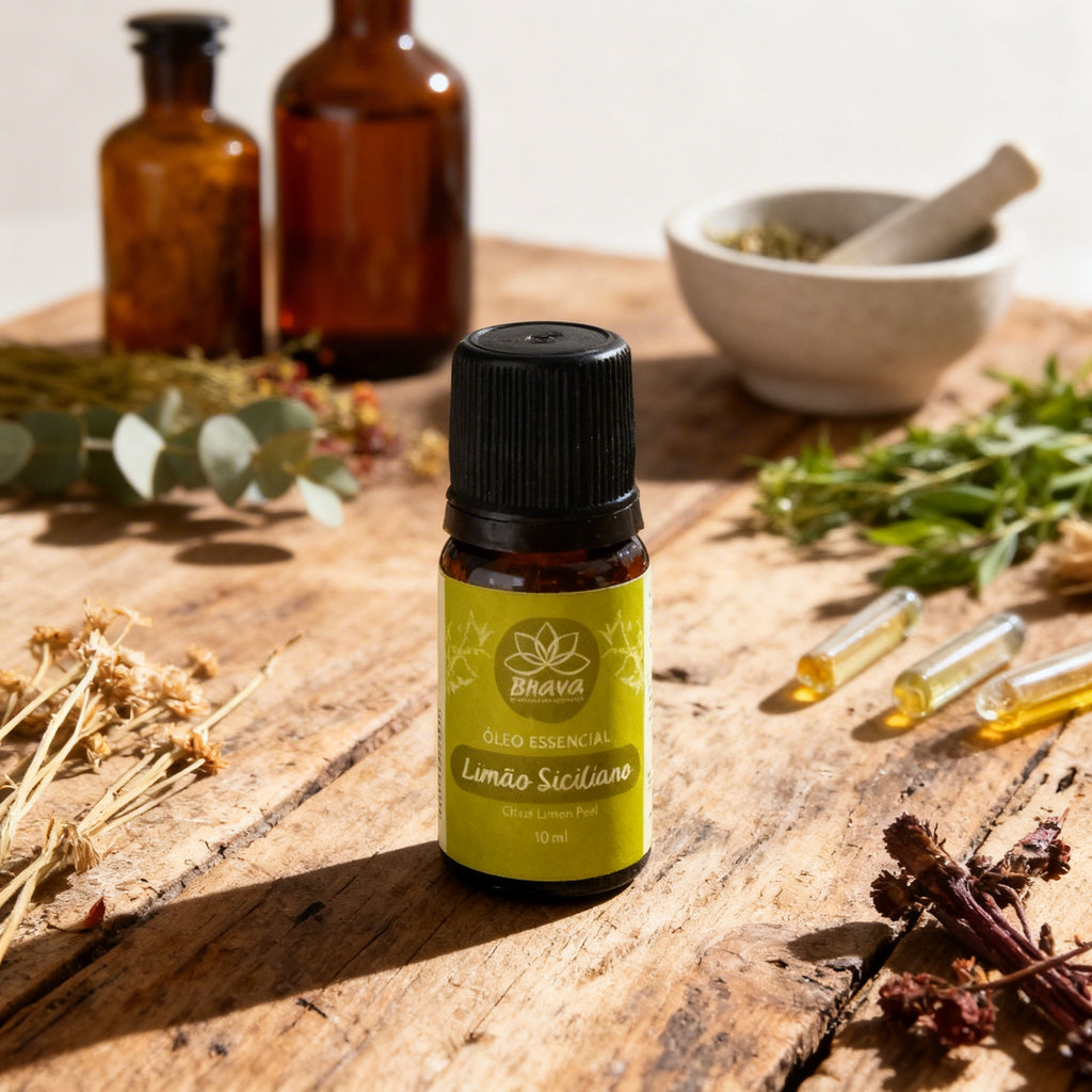 Óleo Essencial de Limão Siciliano Orgânico 10ml - 100% Puro