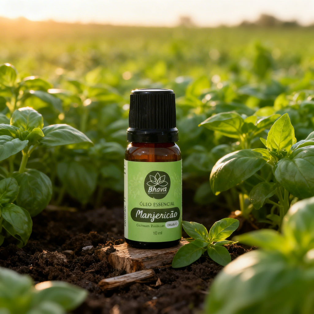 Óleo Essencial de Manjericão Orgânico 10ml - 100% Puro