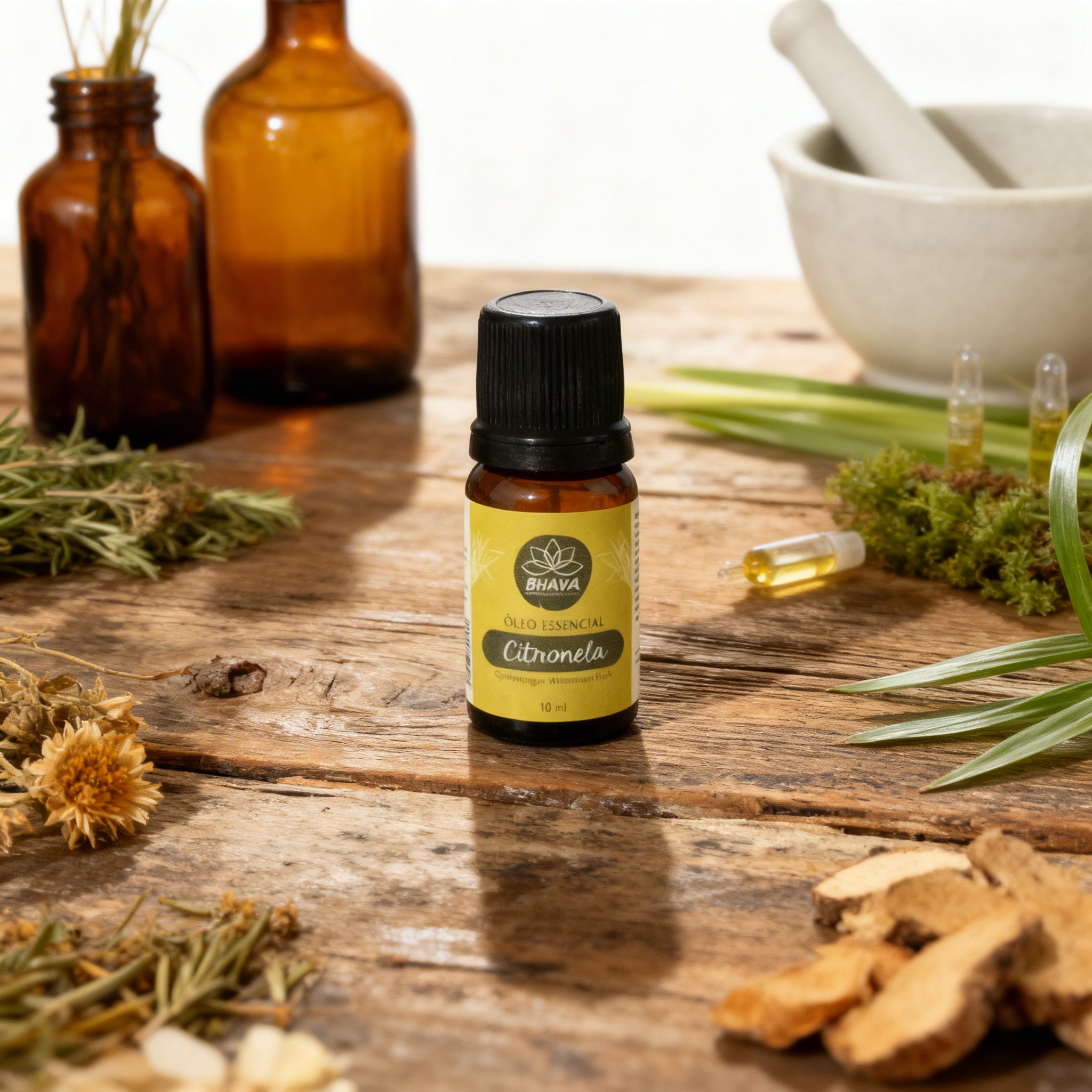 Óleo Essencial de Citronela 10ml - 100% Puro