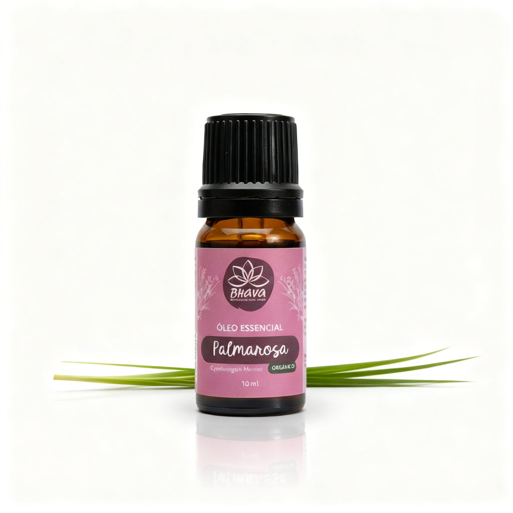 Óleo Essencial de Palmarosa Orgânico 10ml - 100% Puro