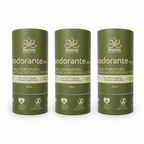 Kit 3 Desodorantes Bastão sem alumínio 100% Natural 50g - Zero Plástico